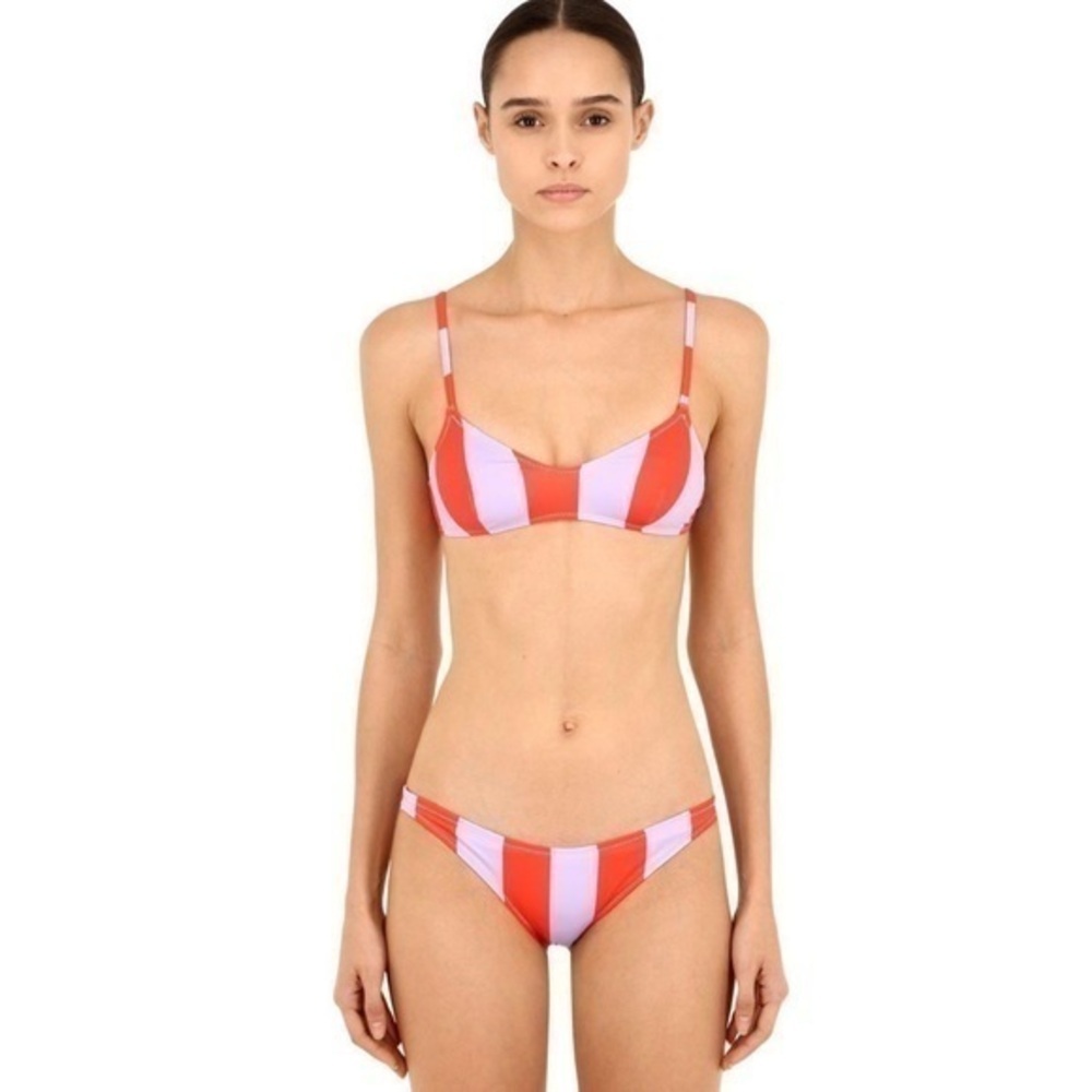 SOLID & STRIPED Striped Bikini Top